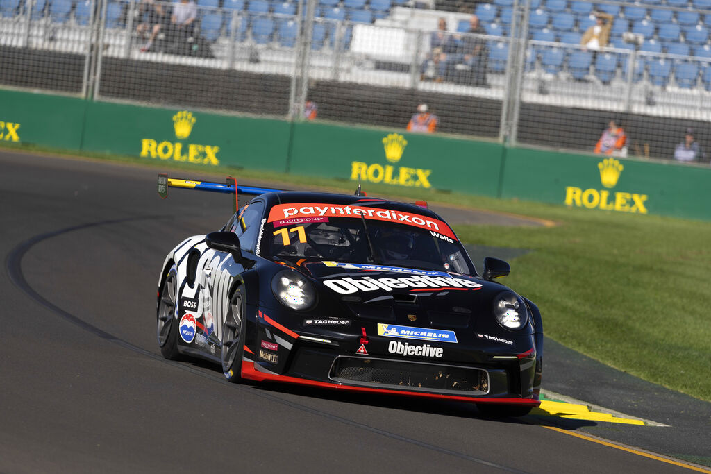 Jackson Walls with McElrea Racing in the Porsche Carrera Cup Australia at the Australian Grand Prix 2024