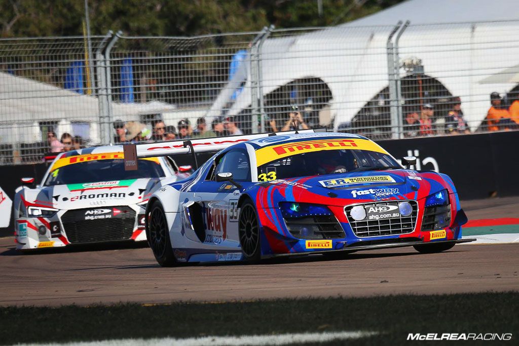 Simon Ellingham in the Fastway Couriers Audi at Townsville