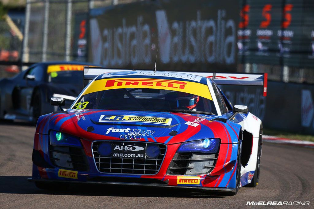 Simon Ellingham in the Fastway Couriers Audi at Townsville