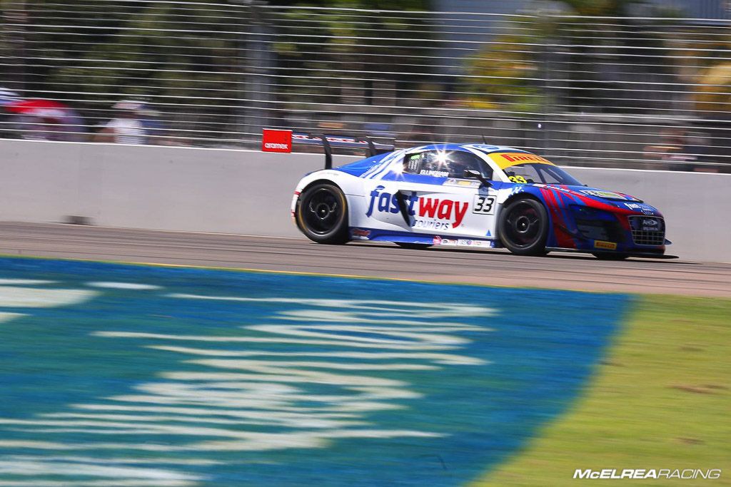 Simon Ellingham in the Fastway Couriers Audi at Townsville