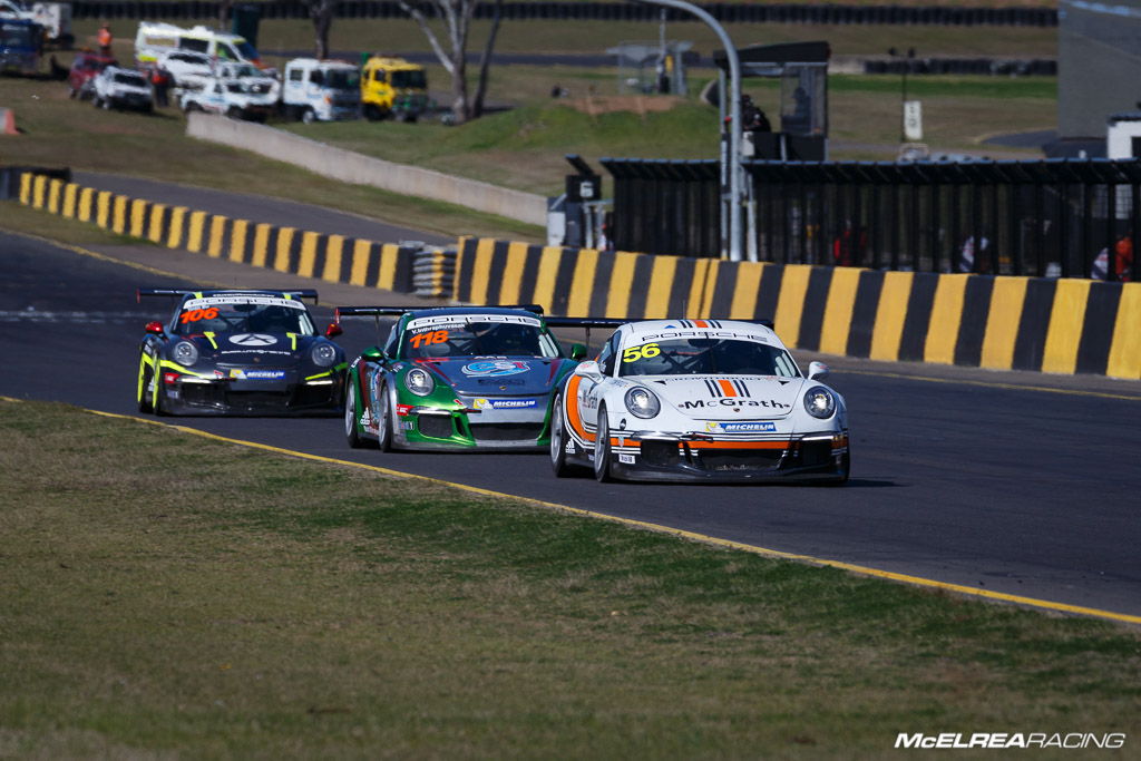 Shane Smollen at Sydney Motorsport Park for the combined Australian and Asian Porsche Carrera Cup