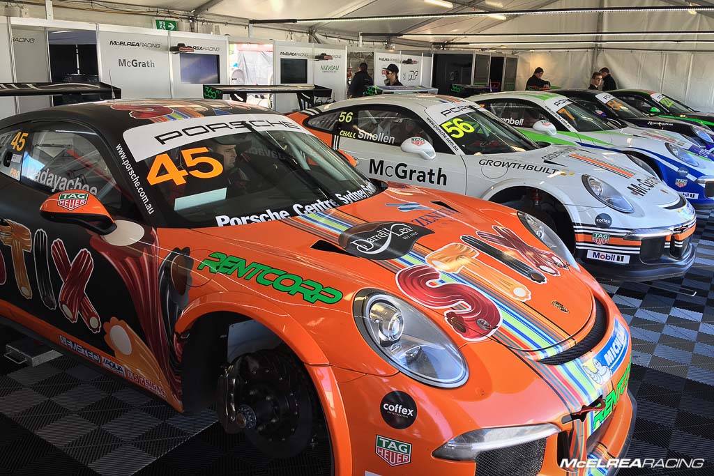 McElrea Racing at Sydney Motorsport Park for the combined Australian and Asian Porsche Carrera Cup