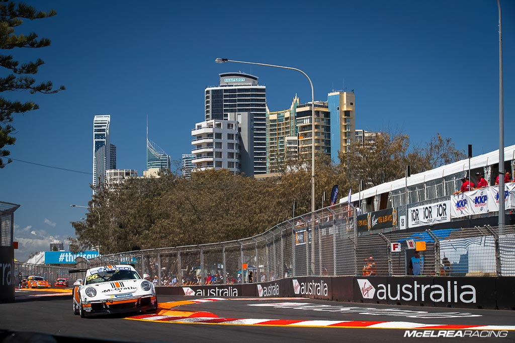 Shane Smollen in the Porsche Carrera Cup at Surfers Paradise