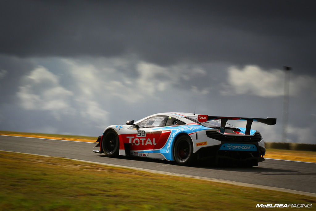 Fraser Ross in the Total McLaren at Barbagello Raceway Perth