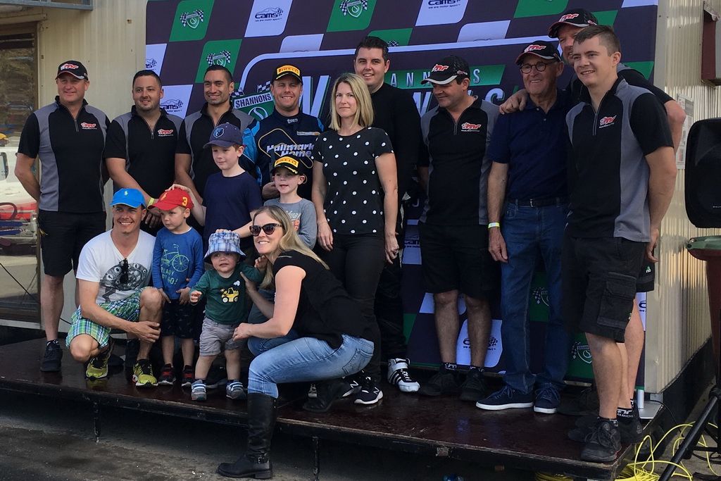 McElrea Racing with family and friends at Queensland Raceway