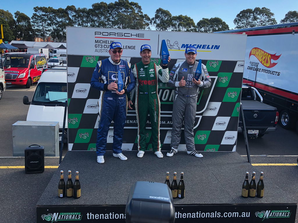 Brett Boulton on the podium at Sandown
