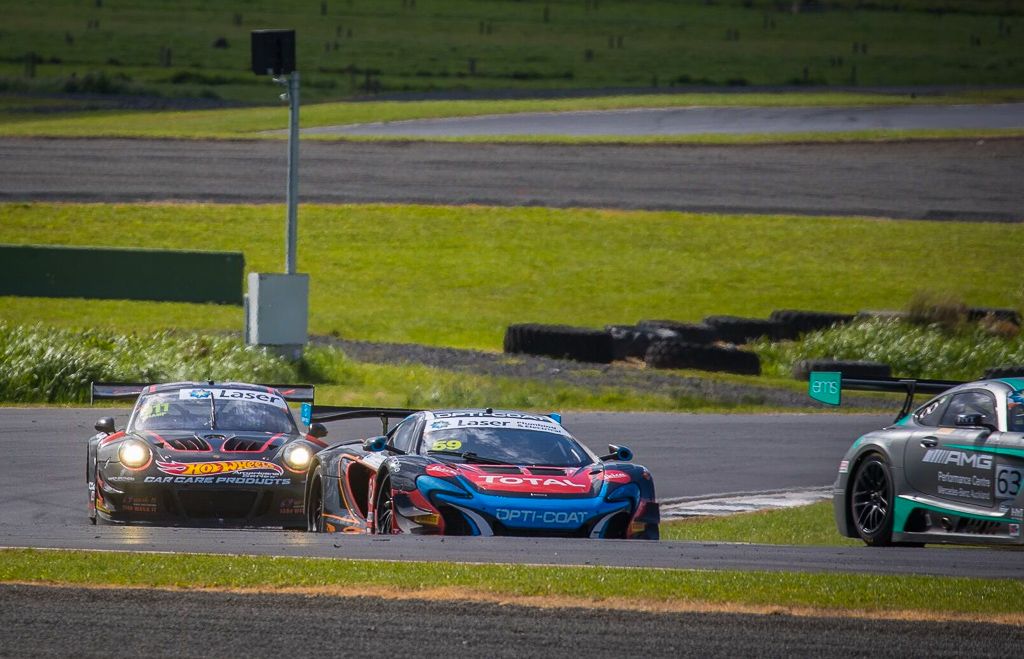 Fraser Ross and Duvashen Padayachee with McElrea Racing at Hampton Downs in New Zealand