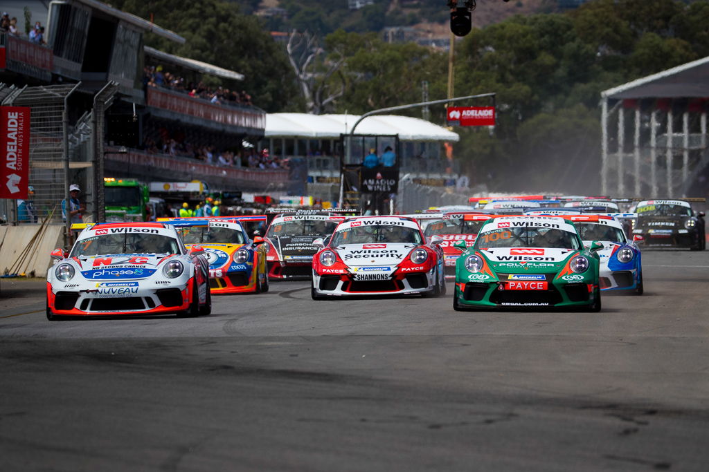 Jaxon Evans with McElrea Racing at the 2018 Porsche Carrera Cup Round 1