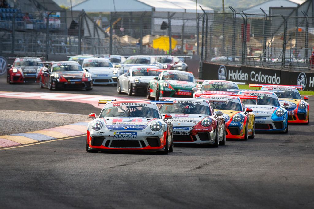 Jaxon Evans with McElrea Racing at the 2018 Porsche Carrera Cup Round 1