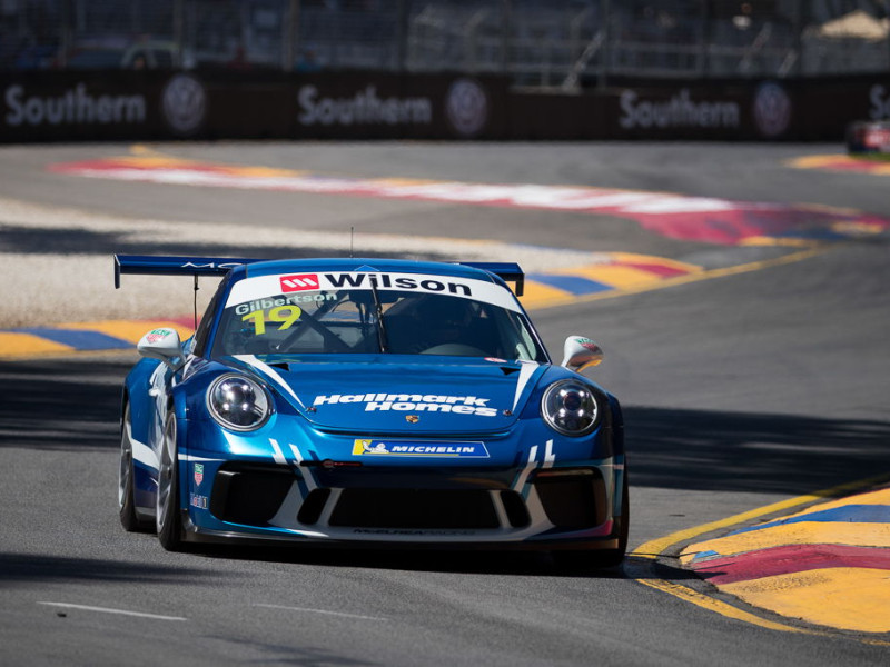 Anthony Gilbertson #19 racing at Adelaide Street Circuit 2018