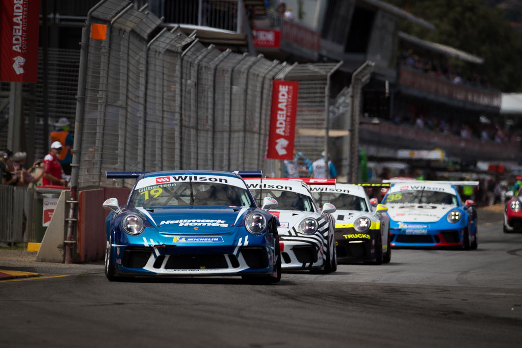 Anthony Gilbertson #19 racing at Adelaide Street Circuit 2018