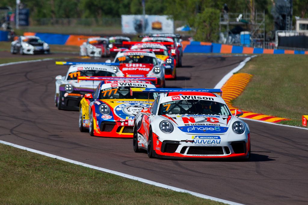 Jaxon Evans with McElrea Racing at the Porsche Carrera Cup Darwin Hidden Valley