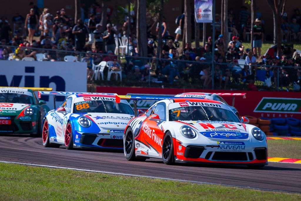 Jaxon Evans with McElrea Racing at the Porsche Carrera Cup Darwin Hidden Valley