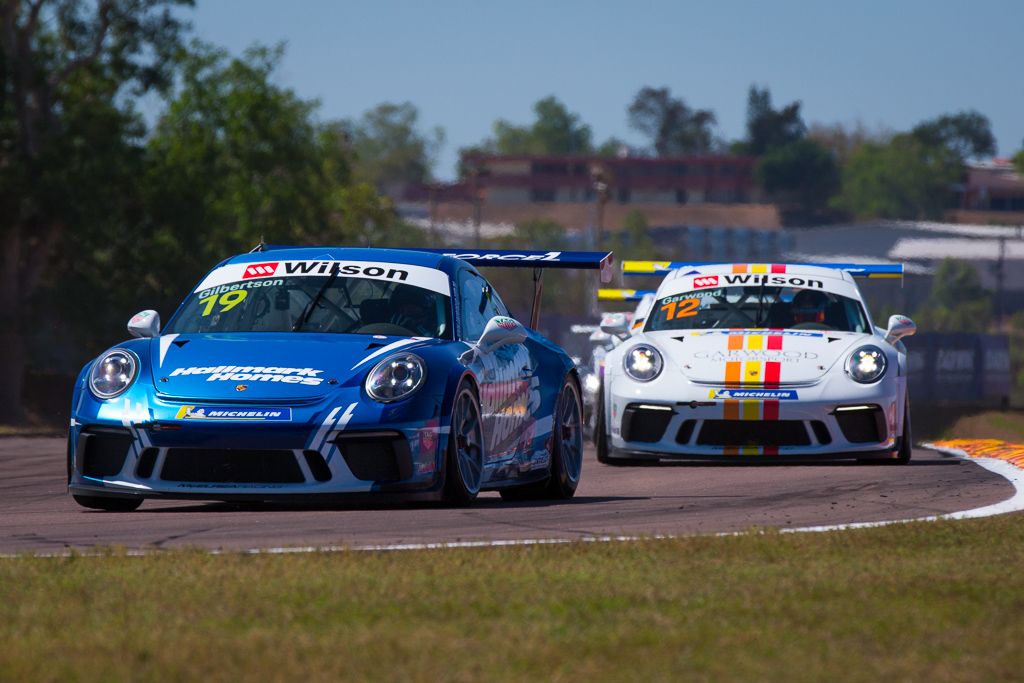 Anthony Gilbertson with McElrea Racing at the Porsche Carrera Cup Darwin Hidden Valley