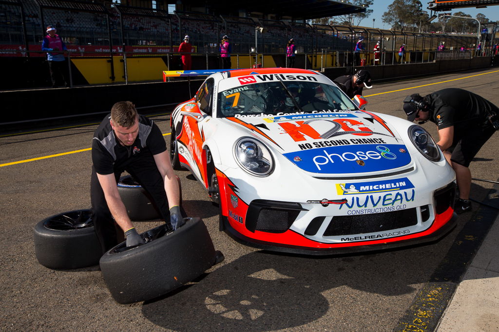 Jaxon Evans with McElrea Racing at Sydney Motorsport Park for round 5 of the 2018 Porsche Carrera Cup