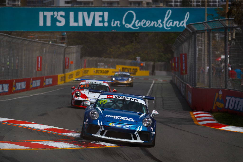 Anthony Gilbertson with McElrea Racing at Surfers Paradise for round 8 of the 2018 Porsche Carrera Cup Championship