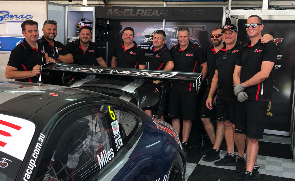 McElrea Racing crew at Adelaide Street Circuit 2019