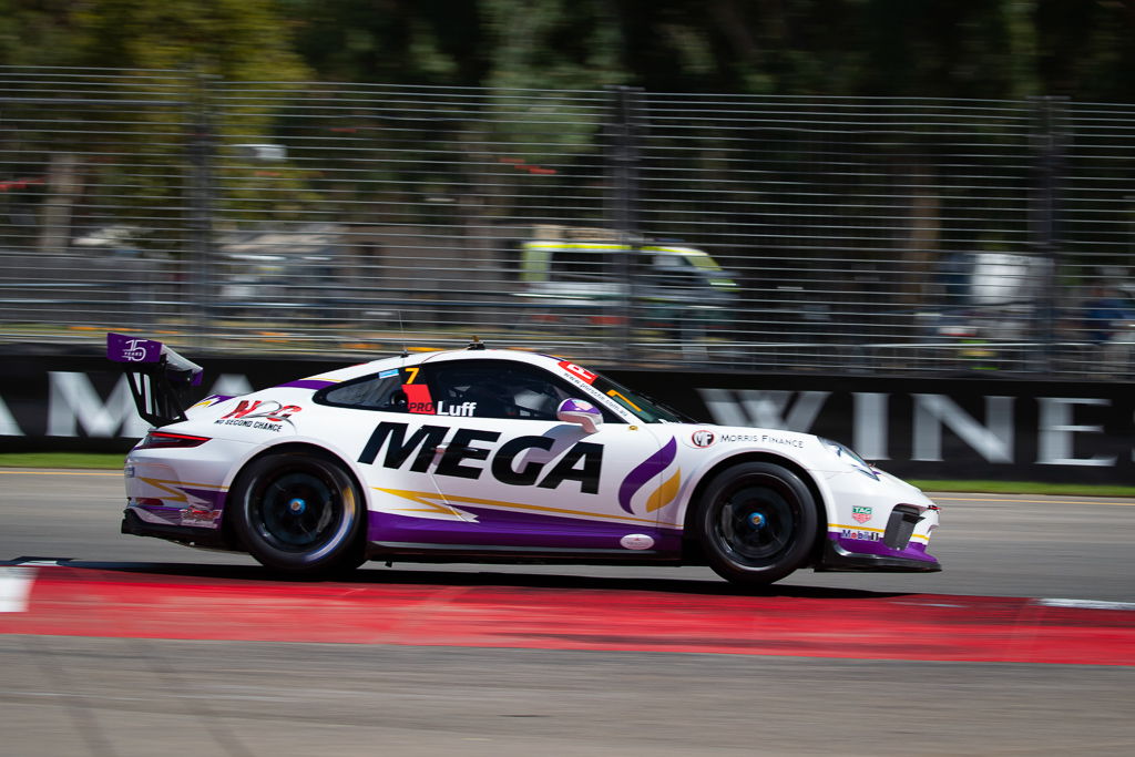 Warren luff with McElrea Racing in the Porsche Carrera Cup at the Clipsal 500 in Adelaide