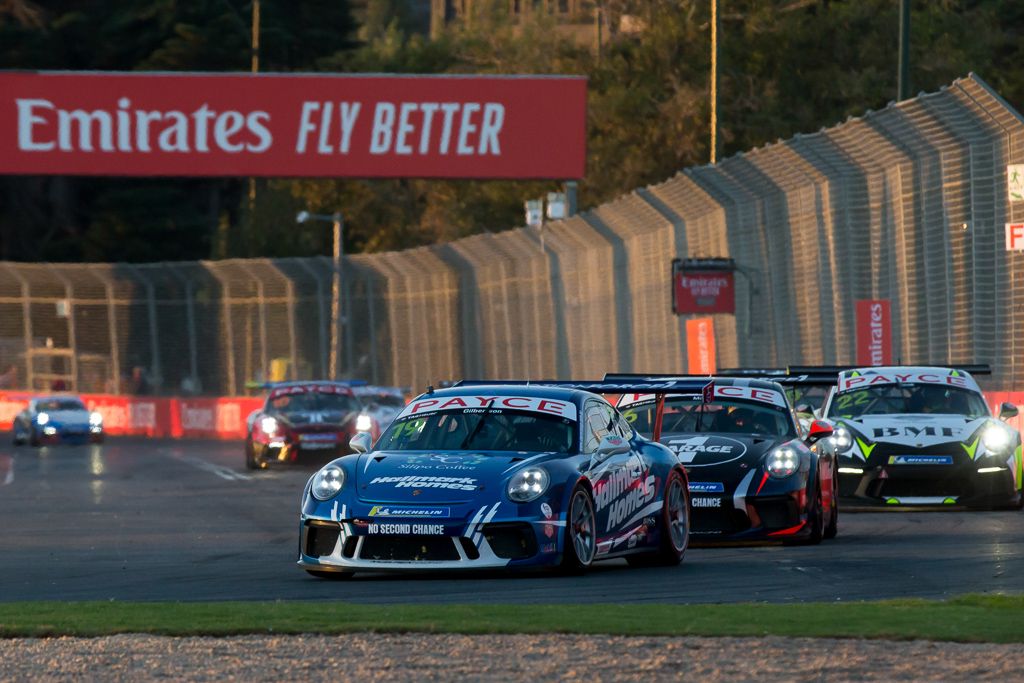 Anthony Gilbertson with McElrea Racing in the Porsche Carrera Cup at the Australian Grand Prix in Melbourne