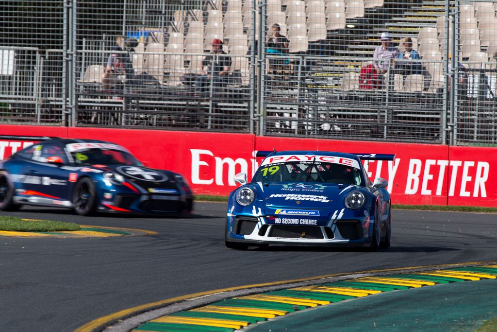 Anthony Gilbertson #19 racing at Australian Grand Prix 2019