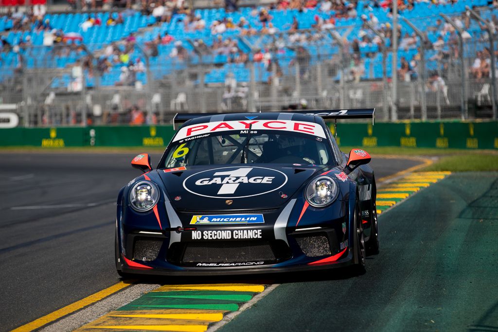 Tim Miles with McElrea Racing in the Porsche Carrera Cup at the Australian Grand Prix in Melbourne