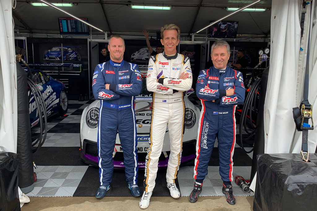 McElrea Racing drivers Anthony Gilbertson, Warren Luff and Tim Miles at Phillip Island