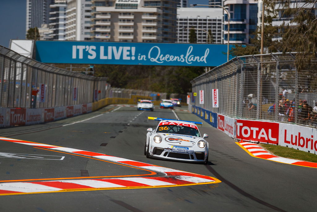 Cooper Murray #36 racing at Surfers Paradise Street Circuit 2019