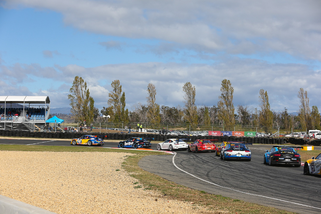 Harri Jones with McElrea Racing in the Porsche GT3 Cup Challenge at Symmons Plains in Tasmania