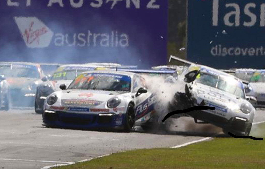 Brett Boulton with McElrea Racing in the Porsche GT3 Cup Challenge at Symmons Plains in Tasmania