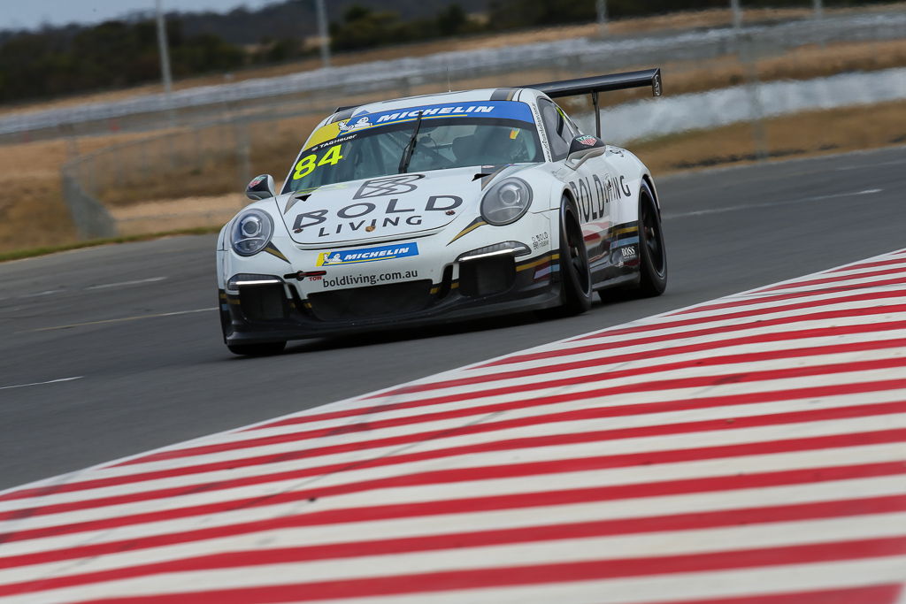 Harri Jones with McElrea Racing at Tailem Bend for round 6 of the Porsche GT3 Cup Challenge 2019