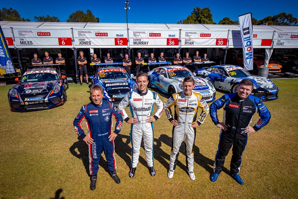 The McElrea Racing Team in the Porsche Carrera Cup at the Adelaide 500