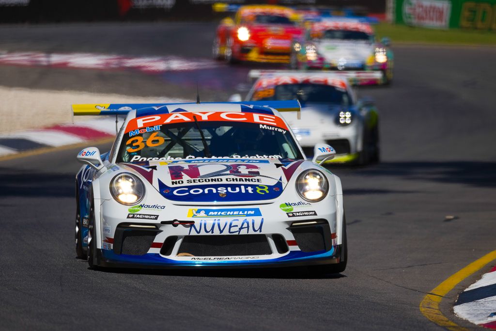 Cooper Murray with McElrea Racing in the Porsche Carrera Cup at the Adelaide 500