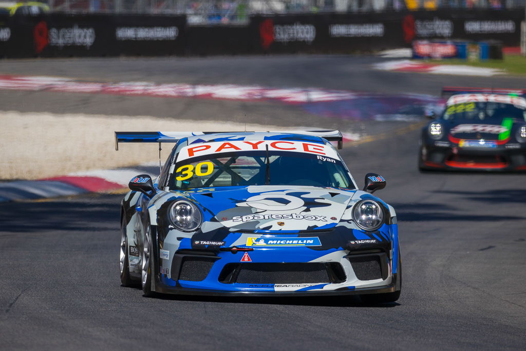 David Ryan with McElrea Racing in the Porsche Carrera Cup at the Adelaide 500