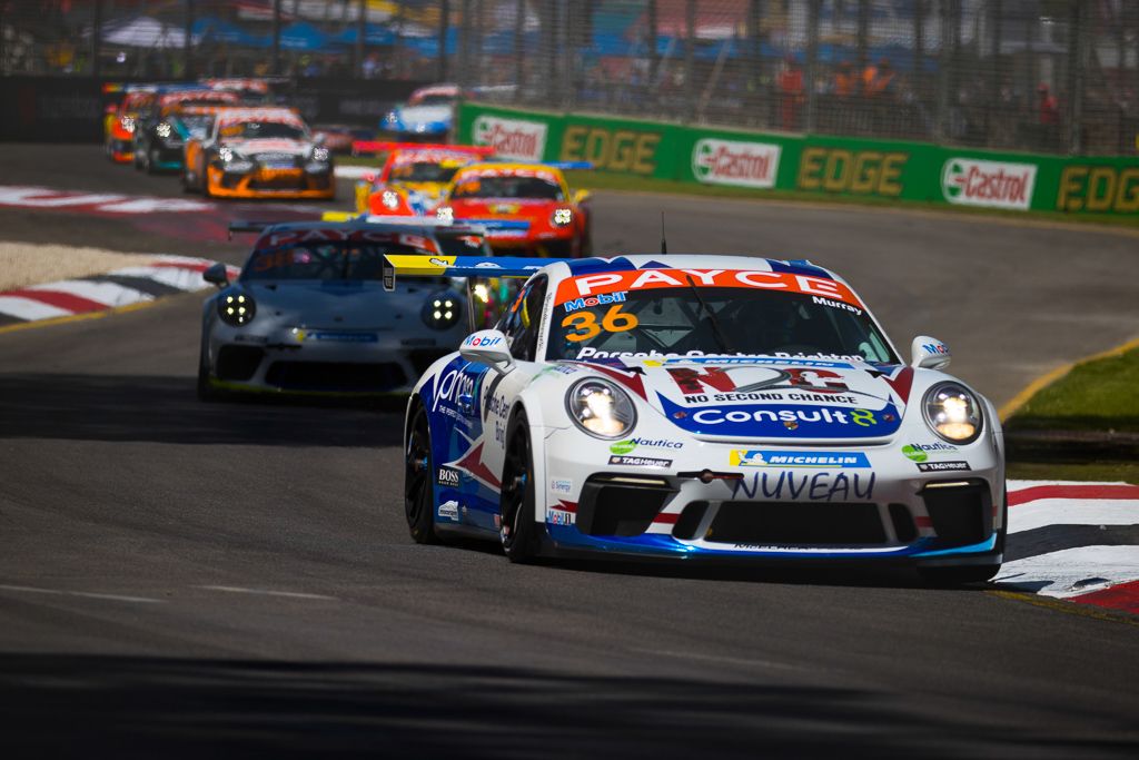 Cooper Murray with McElrea Racing in the Porsche Carrera Cup at the Adelaide 500