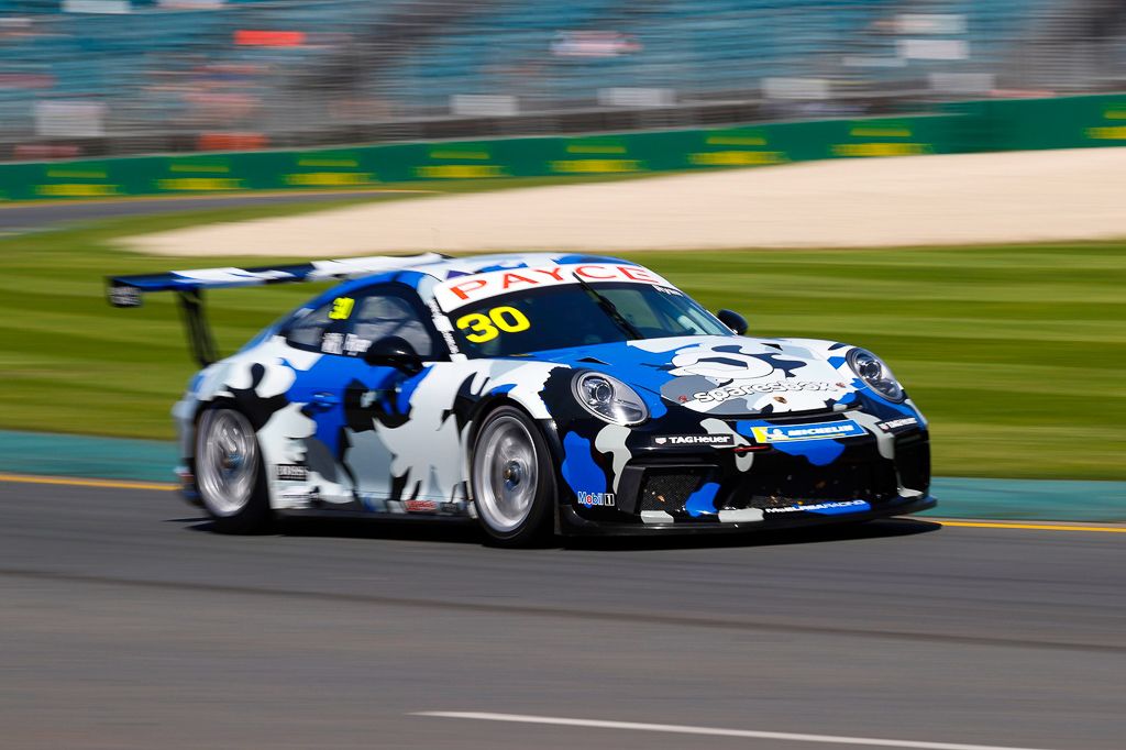 David Ryan with McElrea Racing in the Porsche Carrera Cup at the Australian Grand Prix