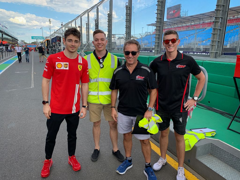 The McElrea Racing Team in the Porsche Carrera Cup at the Australian Grand Prix