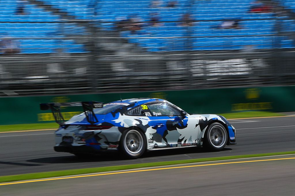 David Ryan with McElrea Racing in the Porsche Carrera Cup at the Australian Grand Prix