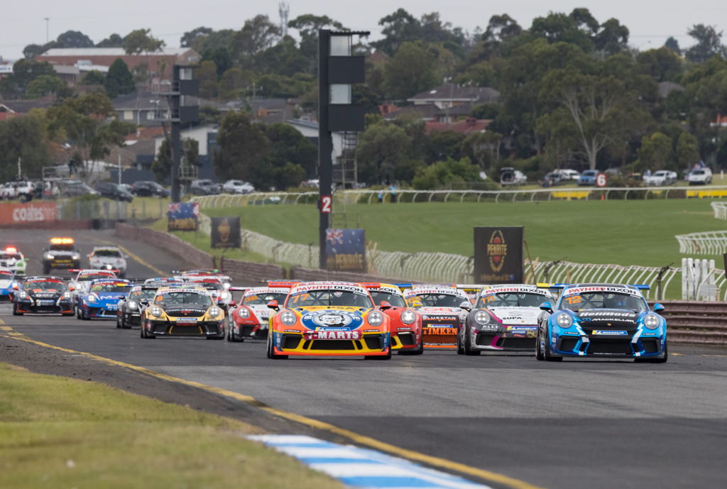 Harri Jones with McElrea Racing in the Porsche Carrera Cup at Sandown 2021