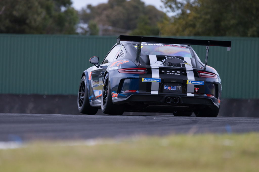 Tim Miles with McElrea Racing in the Porsche Carrera Cup at Sandown 2021