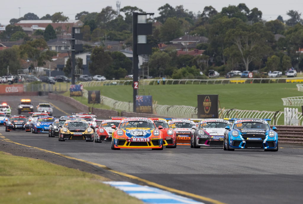 Harri Jones #12 racing at Sandown International Raceway 2021