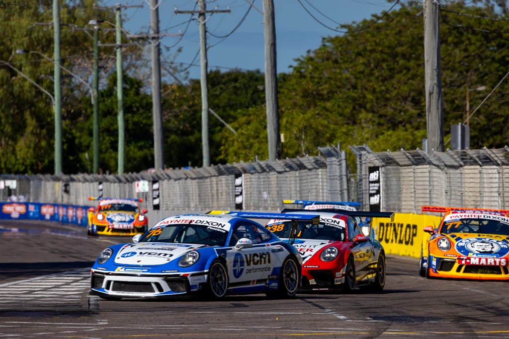 Christian Pancione #76 racing at Townsville Street Circuit 2021