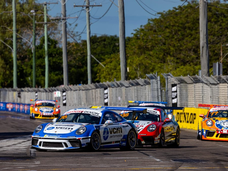 Christian Pancione #76 racing at Townsville Street Circuit 2021