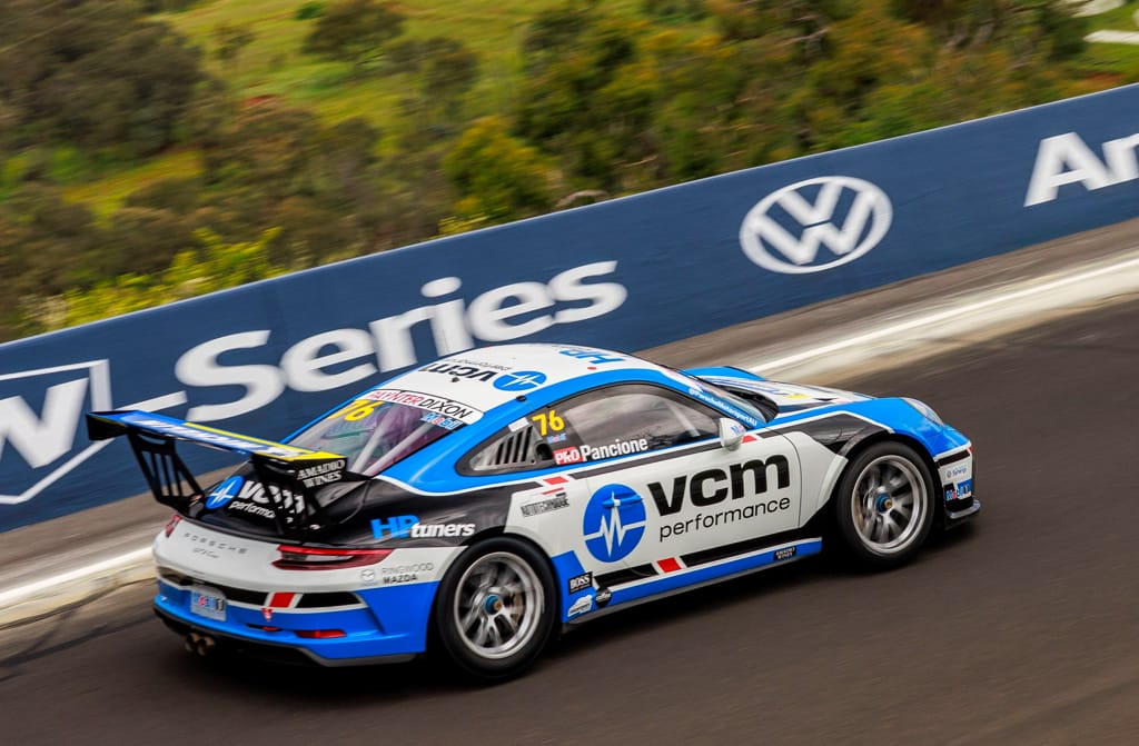 Christian Pancione in the Porsche Carrera Cup at Bathurst 2021