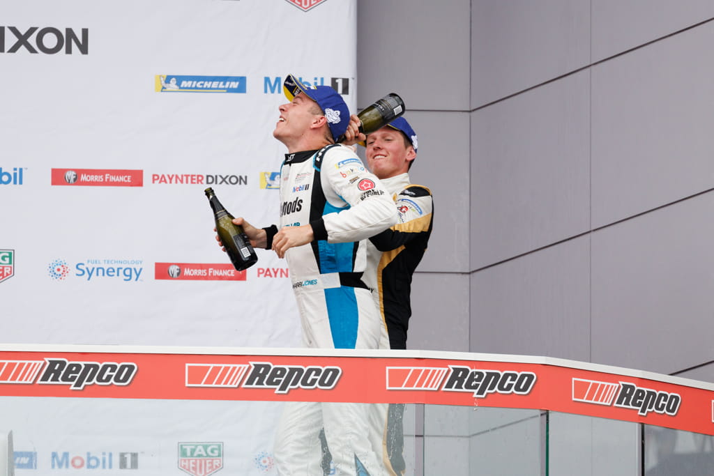 McElrea Racing drivers on the podium at Mount Panorama Circuit Bathurst 2021