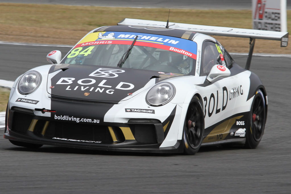 Brett Boulton #84 racing at Queensland Raceway 2022