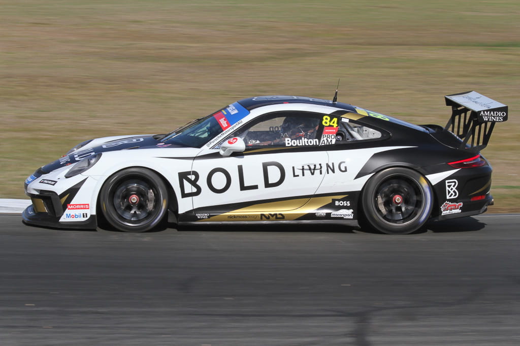 Brett Boulton #84 racing at Queensland Raceway 2022