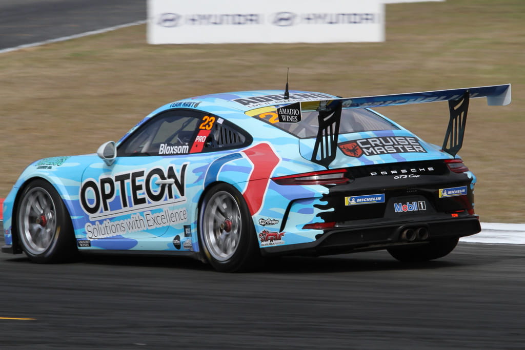 Lockie Bloxsom #23 racing at Queensland Raceway 2022