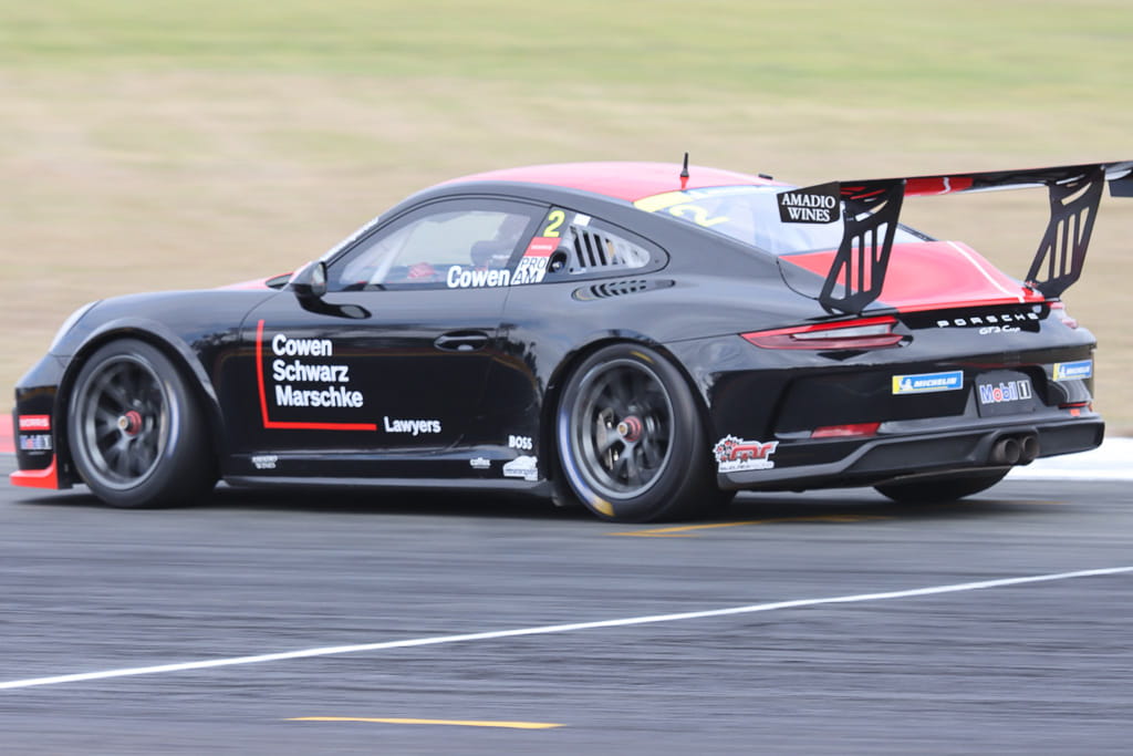 Richard Cowen #2 racing at Queensland Raceway 2022