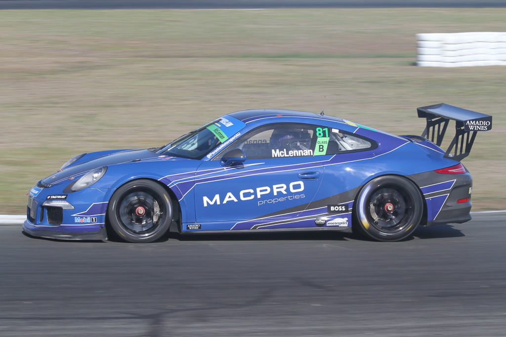 Tom McLennan #81 racing at Queensland Raceway 2022