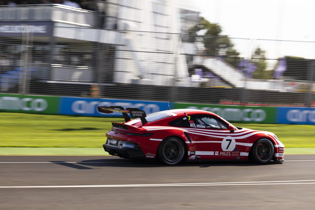 Tim Miles with McElrea Racing in the Porsche Carrera Cup Australian Grand Prix 2022